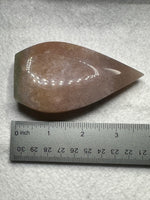 Ocean Jasper Polished Arrow Flame Freeform #4 – Peach & Moss Green – 147g