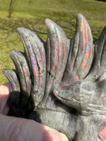Labradorite Nine-Tailed Fox – Purple, Pink & Orange Flash