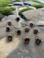 Natural Purple Lepidolite Rings