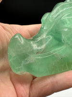 Natural Green Fluorite Dragon Head Carving #8 – 451g