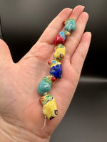 Colorful Ceramic Bird Bead Strand – Hand Painted Glazed Novelty Birds – Jewelry Making & Craft Supplies