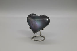 Rainbow Sheen Obsidian Heart #14