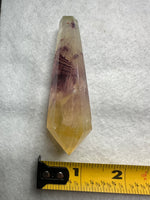 Carved Fluorite Scepter with Rainbows #8