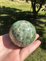 Natural Green Diopside Crystal Sphere 334g – Polished Gemstone #1