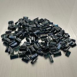 Midnight Blue Sapphire Emerald Cut