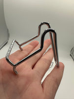 Silver Mineral Display Stand for Smaller Crystals or Slabs