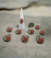 Natural Rhodochrosite Rings