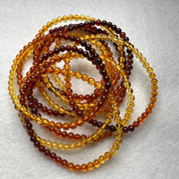 Natural Amber Gradient Bead Bracelets