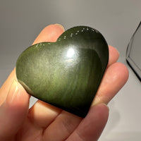 Rainbow Sheen Obsidian Heart #7