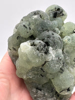 Prehnite mixed with Green Tourmaline Raw Specimen #11