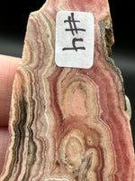 Rhodochrosite Slab #4 – Pink Banded Rhodochrosite with Concentric Eye Pattern