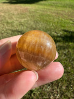 Yellow with Purple Fluorite Sphere #5