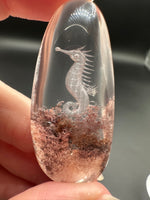 Beautiful Seahorse Garden Quartz Inner Scene Carving #4