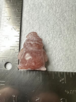 Ghostly Ghoul Strawberry Quartz Carved Crystal
