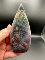 Ocean Jasper Polished Arrow Flame Freeform #2 – Green & Multicolor