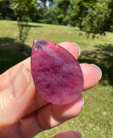 Pear Shape Candy Fluorite Cabochon #18