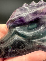 Rainbow Fluorite Dragon Head Carving #12 – 372g