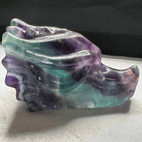 Rainbow Fluorite Dragon Head Carving #6 – 441g