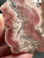 Natural Rhodochrosite Slab #10 – Pink Banded Collector Specimen
