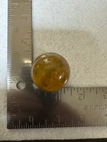 Yellow with Purple Fluorite Sphere #15