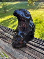 Black Obsidian Skull with Eagle