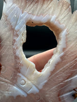 Druzy Agate Geode Indigenous-Inspired Profile Headdress Carving #10