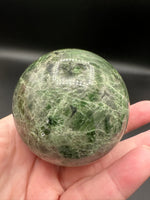 Natural Green Diopside Crystal Sphere 365g – Polished Green Gemstone #2