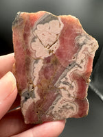 Natural Rhodochrosite Slab #10 – Pink Banded Collector Specimen