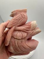 Pink Opal Bird Carving #1