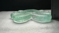 Green Fluorite Decorative Carved Heart with Stand #1