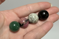 Set of Four Gemstone Spheres