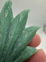 Green Aventurine Cannabis Leaf Carving #3