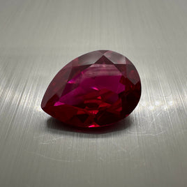Lab Created Ruby 19x15mm Pearshape 17.55ct