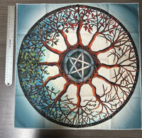 Tree of Life, Five Pointed Star Altar/Tarot Cloth