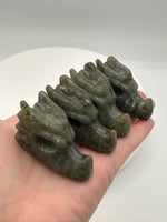 Labradorite Dragon Head Carvings
