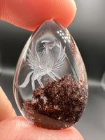 Beautiful Pegasus Garden Quartz Inner Scene Carving #3