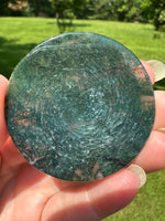 Moss Agate Polished Round Slice #31
