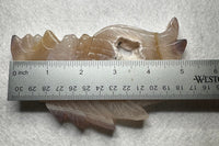 Druzy Agate Geode Indigenous-Inspired Profile Headdress Carving #7