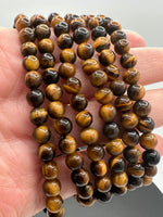 Tigers Eye 6mm Bracelet Three Piece Set