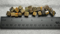 Natural Bumblebee Jasper Cubes – Pack of 22 Polished Gemstone Cubes