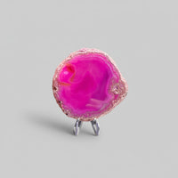 Dyed Pink Agate Slice #13