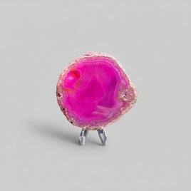 Dyed Pink Agate Slice #13