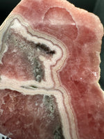 Rhodochrosite Slab #5 – Pink Banded Natural Stone Specimen