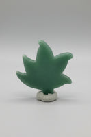 Green Aventurine Cannabis Leaf Carving #5