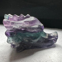 Rainbow Fluorite Dragon Head Carving #12 – 372g