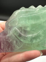 Rainbow Fluorite Dragon Head Carving #5 – 402g