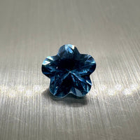 Lab Created Blue Topaz 7mm Flower shape 1.30ct