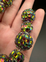 Rainbow Mosaic Disco Ball Bead Strand