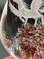 Beautiful Pegasus Garden Quartz Inner Scene Carving #5