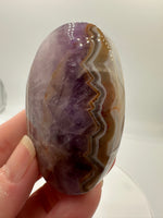 Amethyst Mixed with Stripe Agate Palm Stone #1